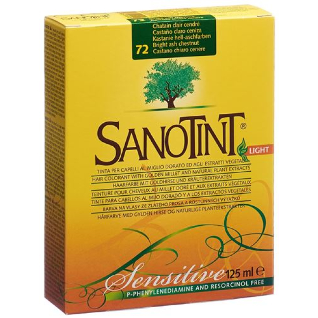 Sanotint Sensitive Light Hair צבע ערמון 72 light-aschfarbe