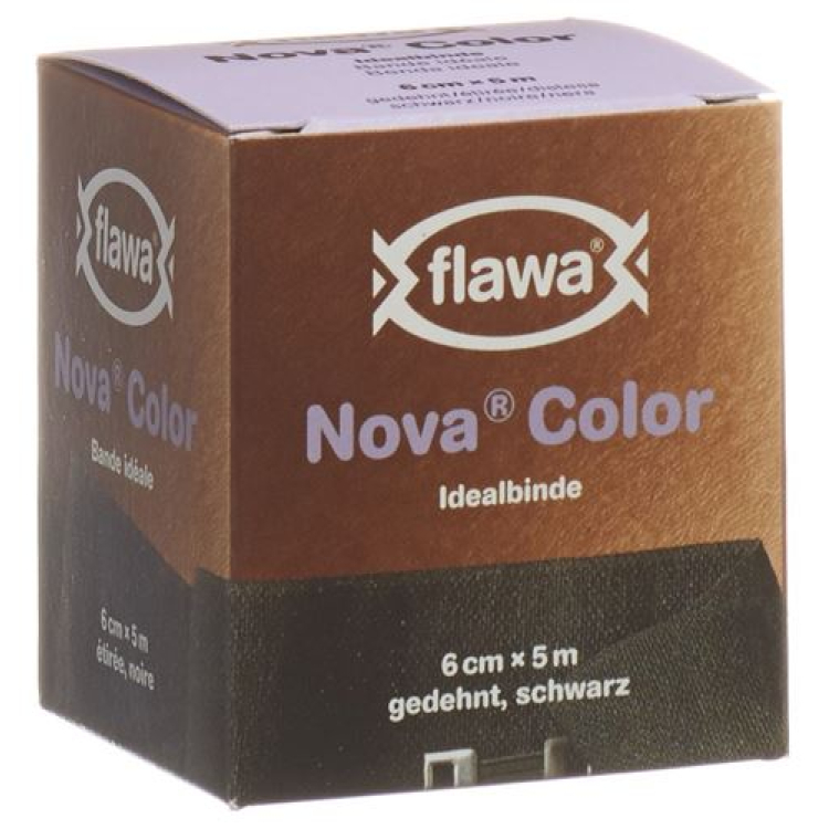 Flawa Nova Color ideal bandasje 6cmx5m svart