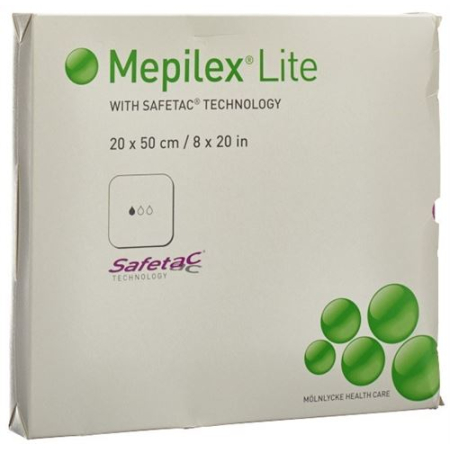 សមាគមស្រូបយក Mepilex Lite 20x50cm ស៊ីលីកុន 4 ភី