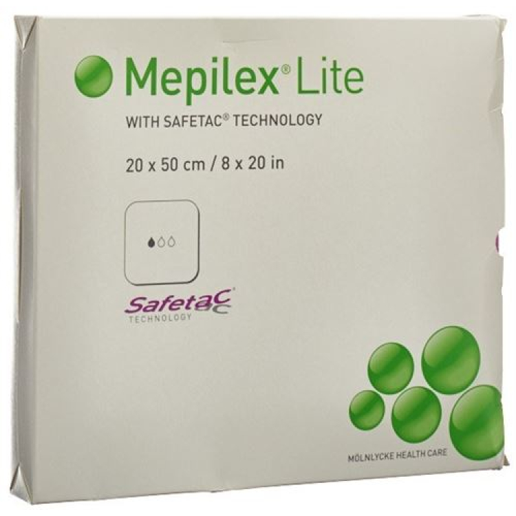 Mepilex Lite absorption Association 20x50cm Silikone 4 stk