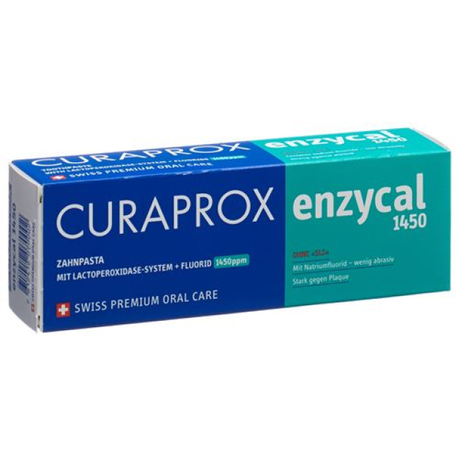 Curaprox Enzycal 1450 fogkrém német / francia / angol 75 ml
