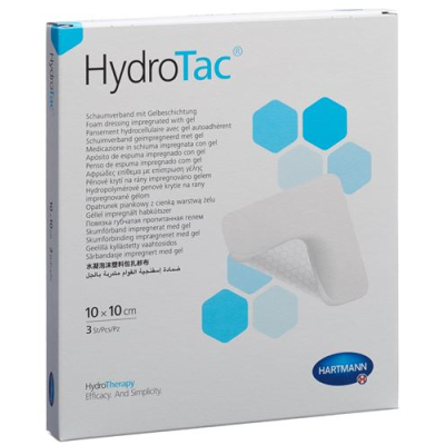 Hydrotac ក្រណាត់រុំរបួស 10x10cm មាប់មគ 3 ភី