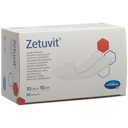 Association d'absorption Zetuvit 10x10cm 30 pièces