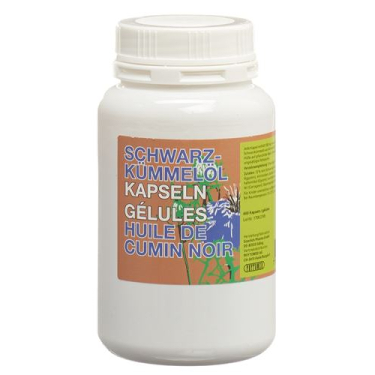 PHYTOMED mustakuminaöljykapselit 500 mg kasvis 400 kpl