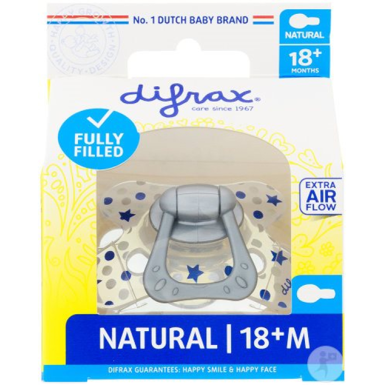 Difrax Soother Φυσική σιλικόνη 18+M