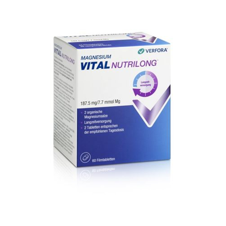 Maqnezium Vital Nutrilong 60 filmlə örtülmüş tabletlər