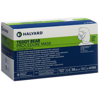 Halyard Procedure Mask Care Bear valkoinen Tyyppi II 50 kpl