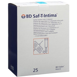 BD Saf-T-Intima 22G 0,9x19mm azul 25 unid.
