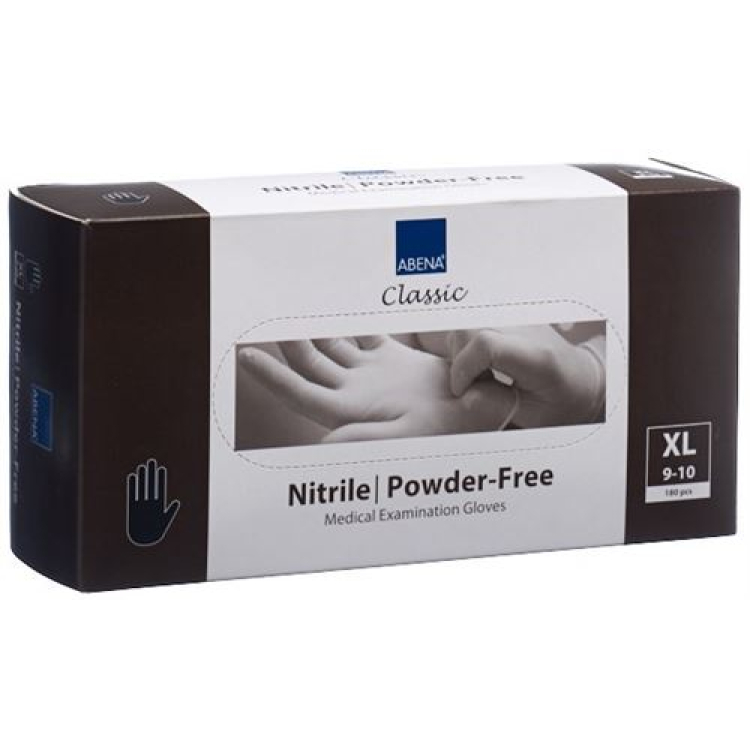 ស្រោមដៃក្រោមដី Abena nitrile XL គ្មានម្សៅ 180 កុំព្យូទ័រ