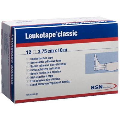 Leukotape klassik ekonom çember lenti 10mx3.75sm ağ 12 ədəd