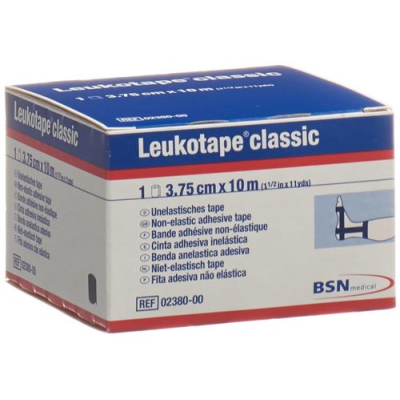 Leukotape klassisk gipstejp 10mx3,75cm svart