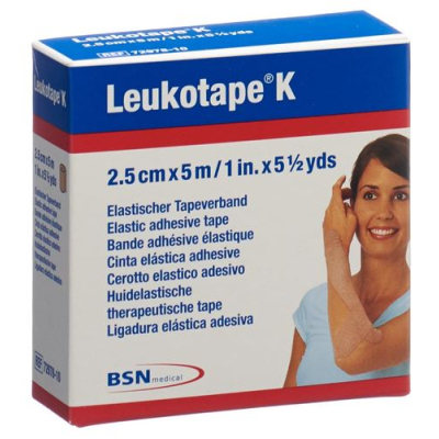 Leukotape k beläggningspärm 5mx2,5cm hudfärg