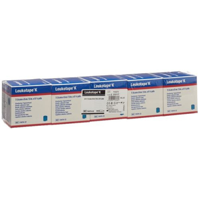 Leukotape K plaster bandage 5mx7.5cm blue