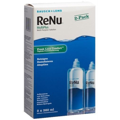 Bausch lomb renu multiplus twin box 2 x 360 מ"ל