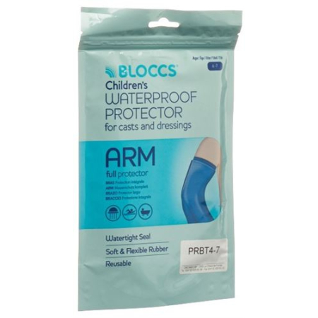 Perlindungan air mandian dan pancuran Bloccs untuk lengan kanak-kanak 17-28 / 51cm