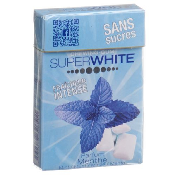 Pastilhas elásticas Super White Branco sem açúcar caixa 25 g