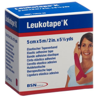 Leukotape K plaster bandage 5mx5cm pink
