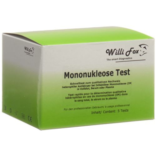 Teste de mononucleose de Willi Fox 20 unid.