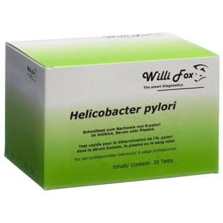 Willi Fox Helicobacter Pylori қан сынағы 20 дана