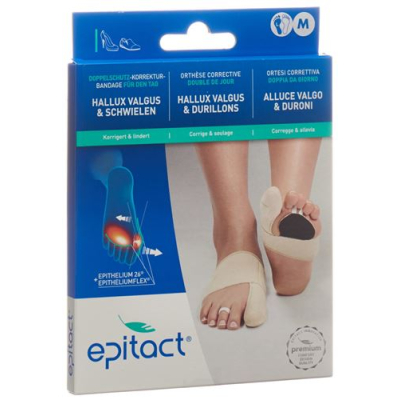 Epitact flexible double protective bandage correction hallux valgus DAY M 21.5-23cm left