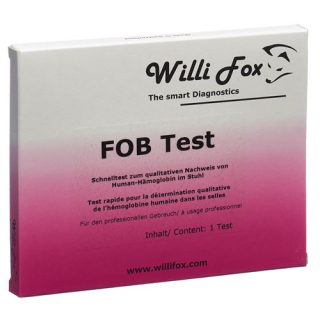 Teste Willi Fox FOB (hemoglobina oculta nas fezes) 25 unid.