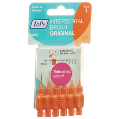 Tepe ជក់ interdental 0.45mm ពណ៌ទឹកក្រូច blister 6 កុំព្យូទ័រ