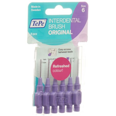 Tepe interdental brush 1.1mm ពណ៌ស្វាយ blister 6 pcs