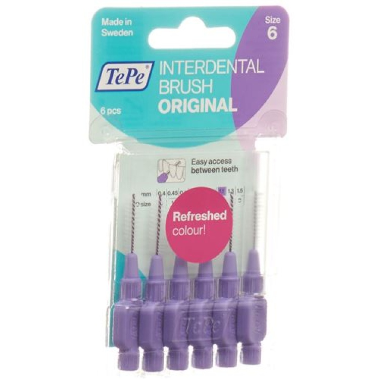 TePe Interdentalborste 1,1mm lila blister 6 st