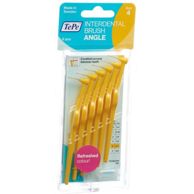 Tepe angle ជក់ interdental 0.7mm ពណ៌លឿង 6 កុំព្យូទ័រ