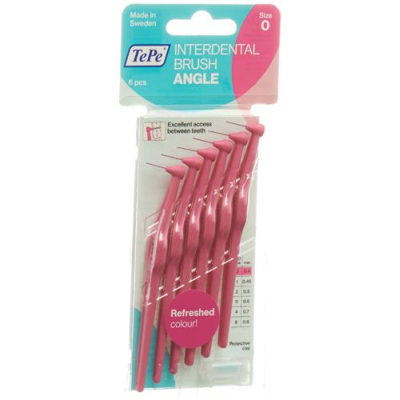 Berus interdental TePe 0.4mm merah jambu 6 pcs