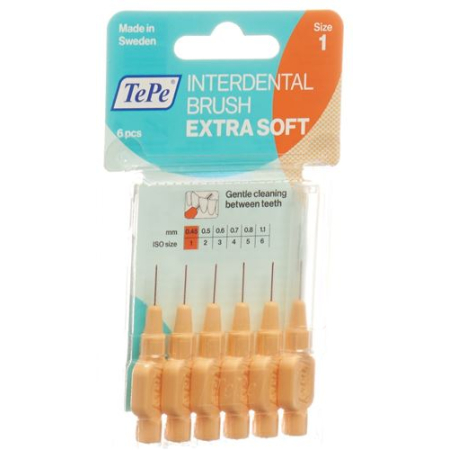TePe diş arası fırçası 0,45 mm x-yumuşak turuncu Blist 6 adet