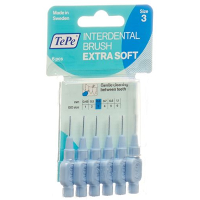 Tepe interdental brush 0.60mm x-soft blue blister 6 កុំព្យូទ័រ