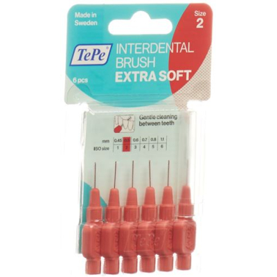 Tepe mezizubní kartáček 0,50mm x-soft red blister 6 ks