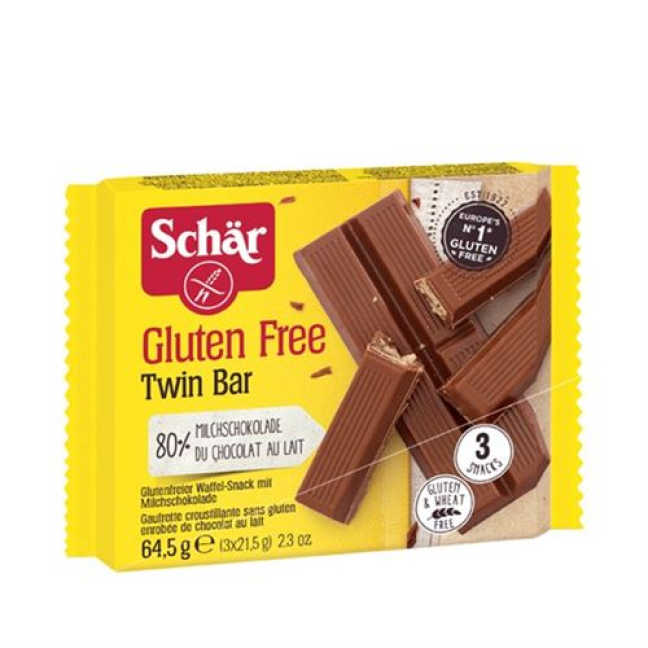 Twin archipelago bar snack med chokolade glutenfri 3 x 21,5 g