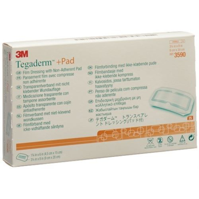 3M Tegaderm + Pad 9x20cm Wound Pad 4.5x15cm 25 pcs