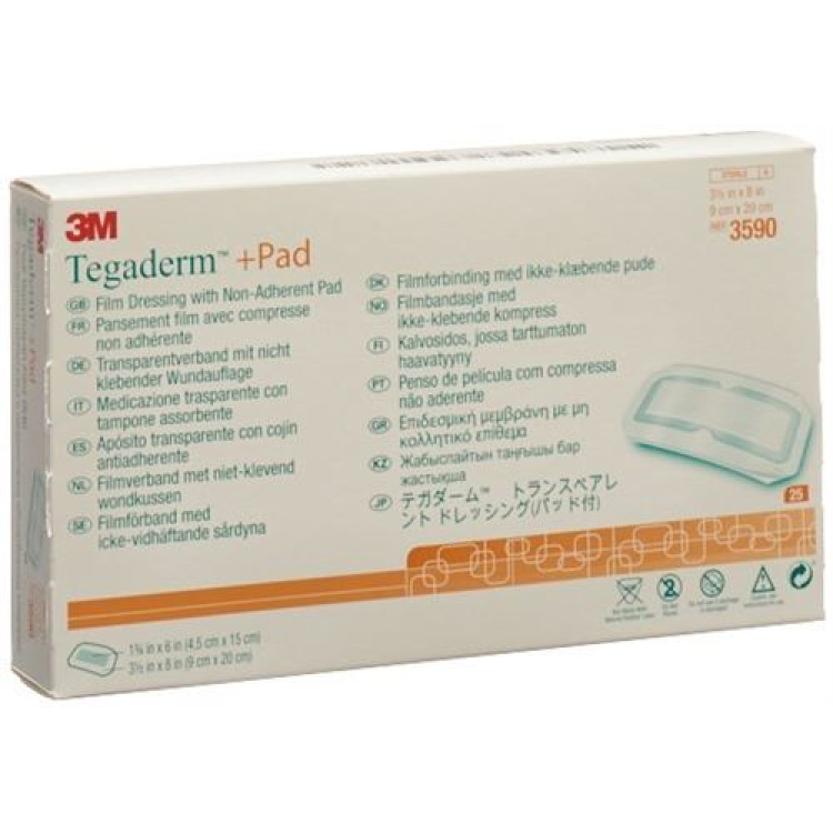 3M Tegaderm + Pad 9x20cm шархны дэвсгэр 4.5x15cm 25 ширхэг