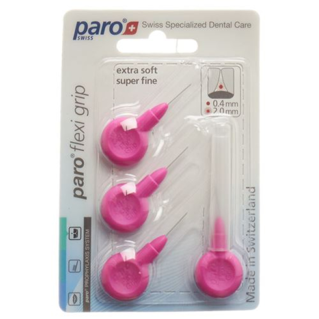 paro Flexi Grip 2mm superfine pink cylindrical 4 pcs