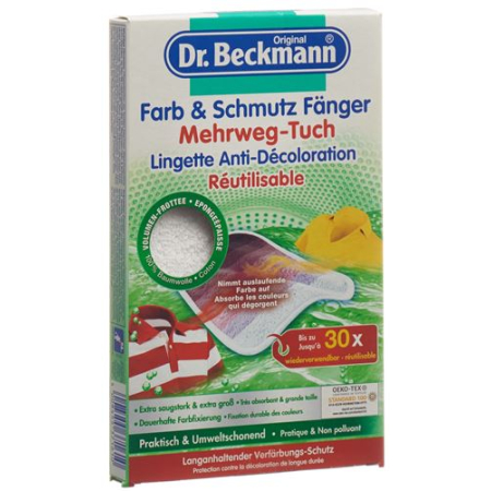 Chiffon réutilisable couleur et passoire Dr Beckmann