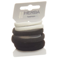 Herba Hiussolmio 4,5cm valkoinen/harmaa/musta 6 kpl
