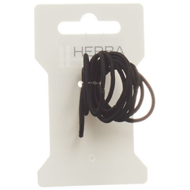 Herba Hair Tie 3cm Black 12 pcs