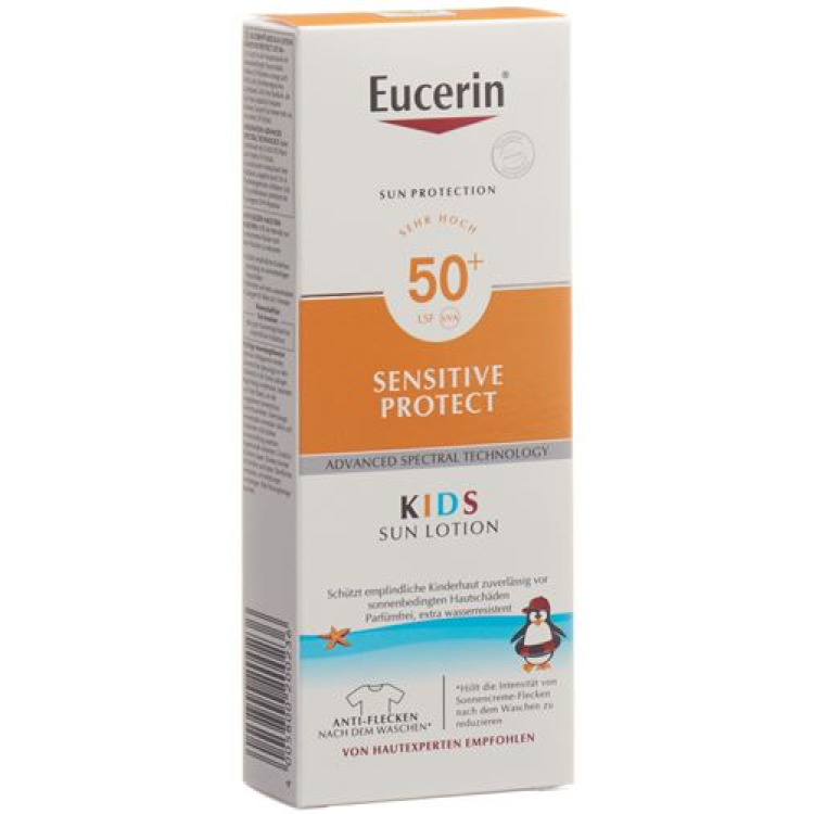 Eucerin SUN KIDS Sensitive Protect קרם שמש SPF50 + בקבוק 400 מ"ל