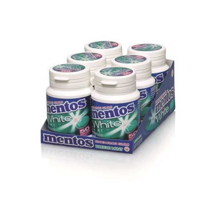 Mentos Chewing Gum, Mentos Gum White Sweetmint Bottle, Pack of 6