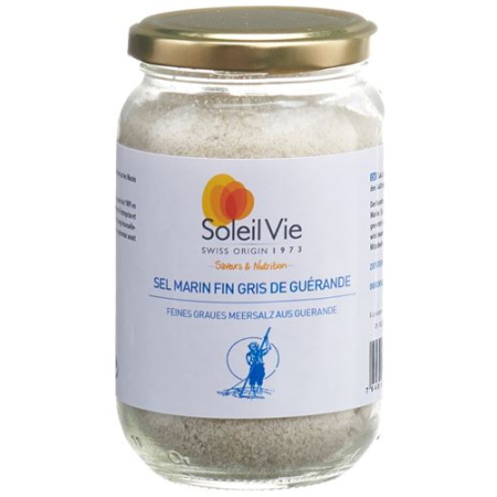 Soleil Vie sea salt gray fine Guérande jar 300 g