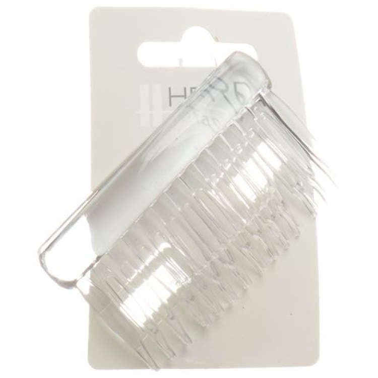 Herba pente lateral 7,4cm cristal 2 peças