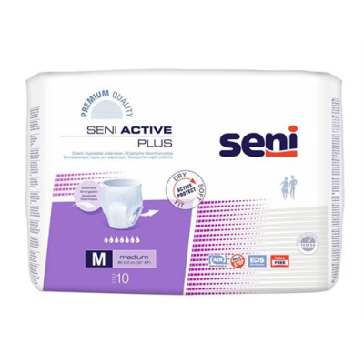 Seni active plus elastinė inkonzinenzhosen m premium quality kvėpuojanti 10 vnt