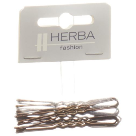 Épingles à cheveux Herba 6,5 ​​cm marron 12 pcs
