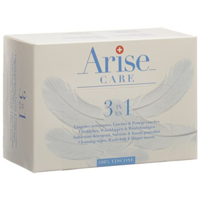 Arise swiss baby care מגבונים ומפית 2in1 50 יחידות