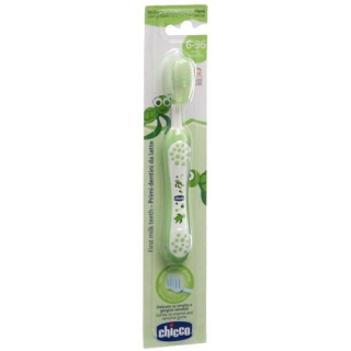 Chicco escova de dentes verde 6m+