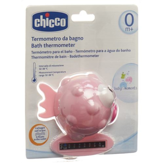Chicco bath thermometer Globe Fish pink 0m+