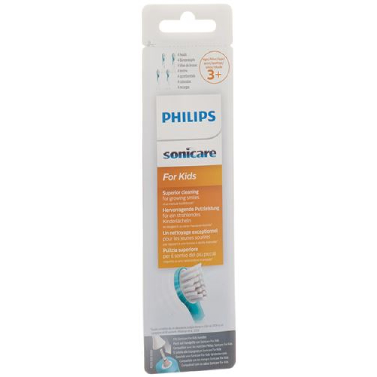 Philips Sonicare erstatningsbørster Kids HX6034/33 4 år 4 stk.